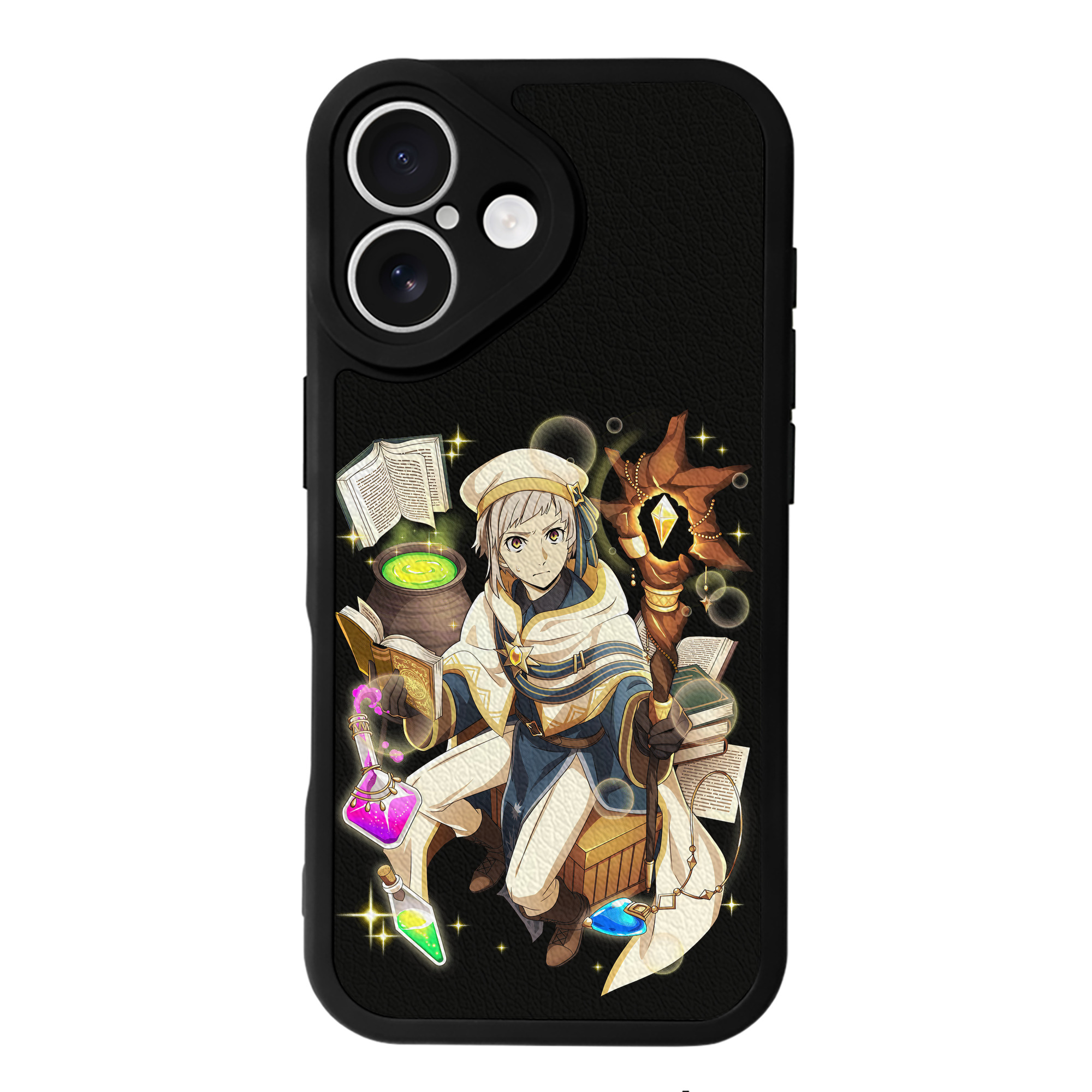 （画像用） 文豪ストレイドッグス Bungo Stray Dogs 【iPhone 16シリーズ対応】シリコンスマホケース（レザー調） 材質：シリコン